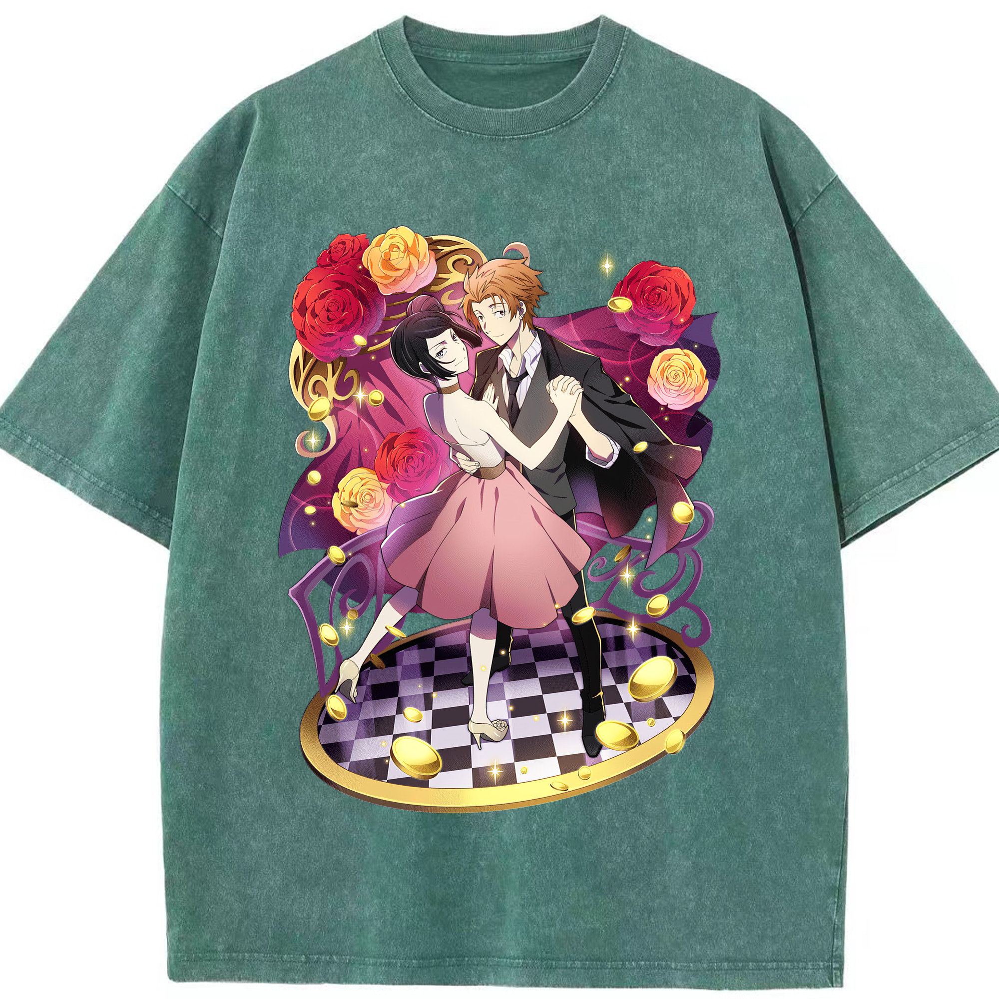 （画像用） 文豪ストレイドッグス Bungo Stray Dogs 綿100% ヴィンテージ風 半袖Tシャツ（フロントプリント）